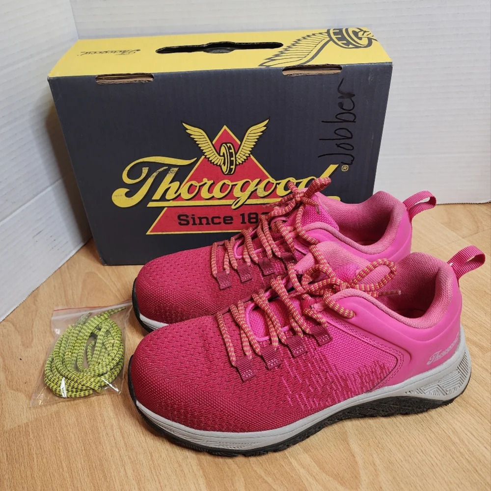 Thorogood Pink Ast Low Hard-Toe Work Shoes Women's‎ Size 8